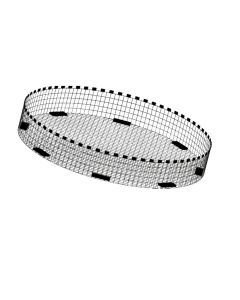 Yachtbeach Pavilion Deep Mesh, 170cm Basis